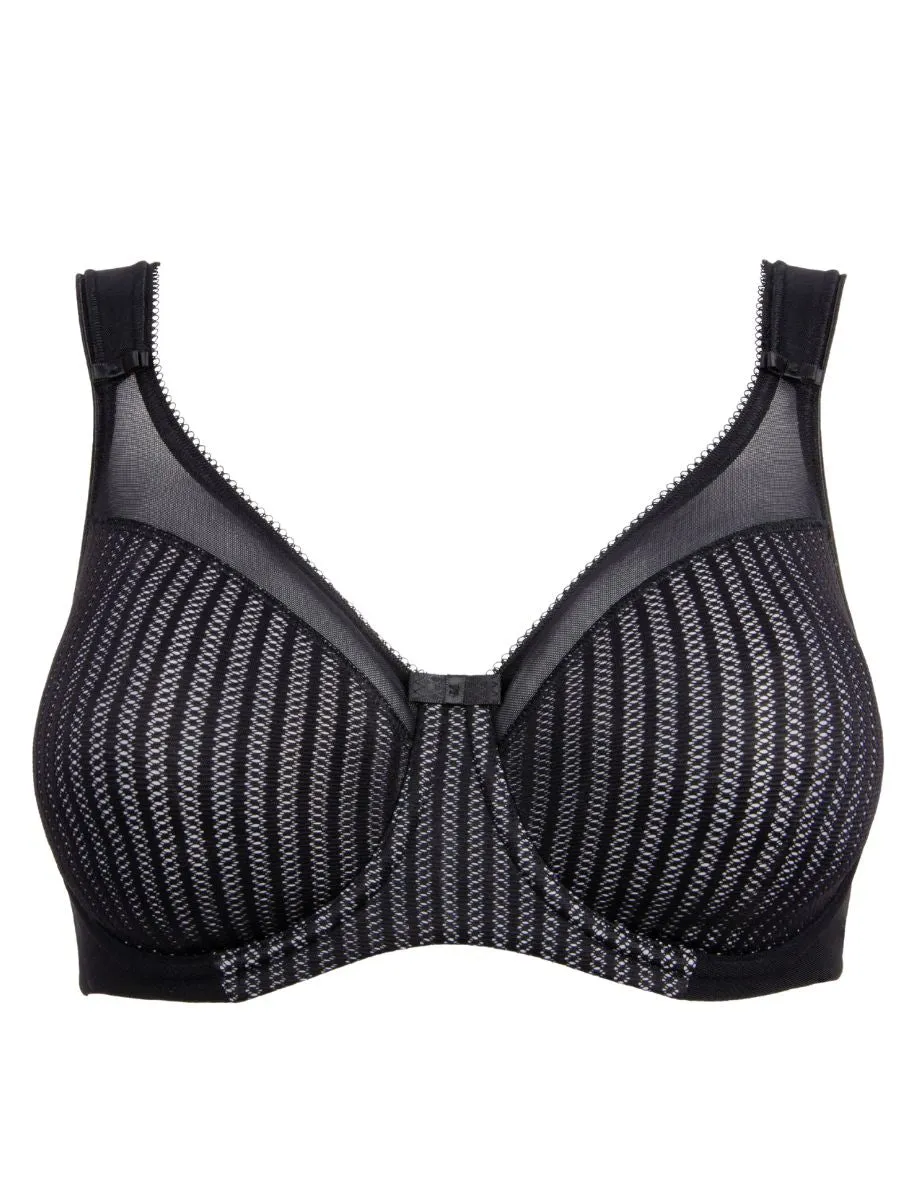 Beauty Stripe Smoothing Bra - Black/Grey