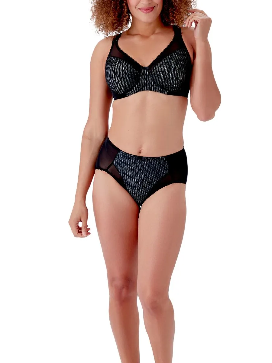 Beauty Stripe Smoothing Bra - Black/Grey