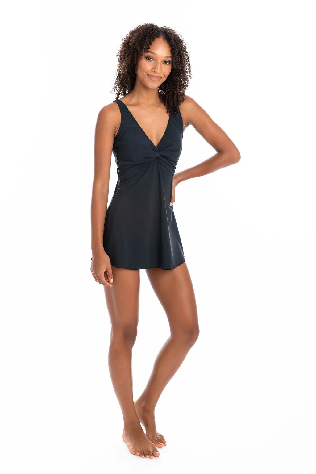 Black Swimdress Twist