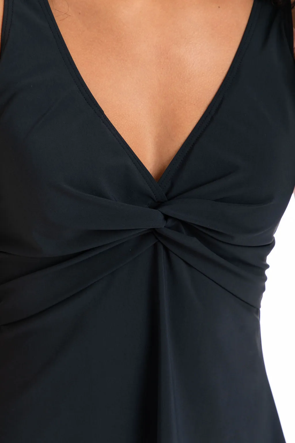 Black Swimdress Twist