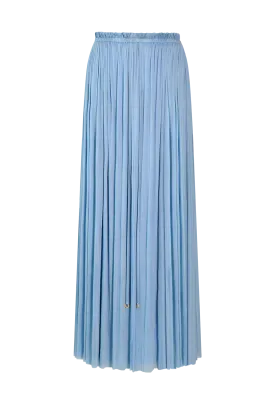 Blue Silk Tulle Skirt