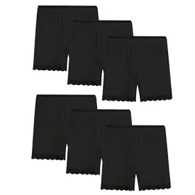 BOOPH Lace Bike Short Girls Dance Undershorts for 2-3T 6 Pack Black