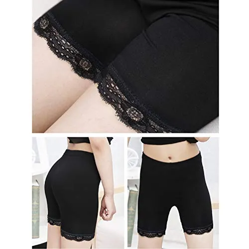 BOOPH Lace Bike Short Girls Dance Undershorts for 2-3T 6 Pack Black
