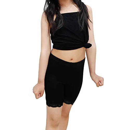 BOOPH Lace Bike Short Girls Dance Undershorts for 2-3T 6 Pack Black