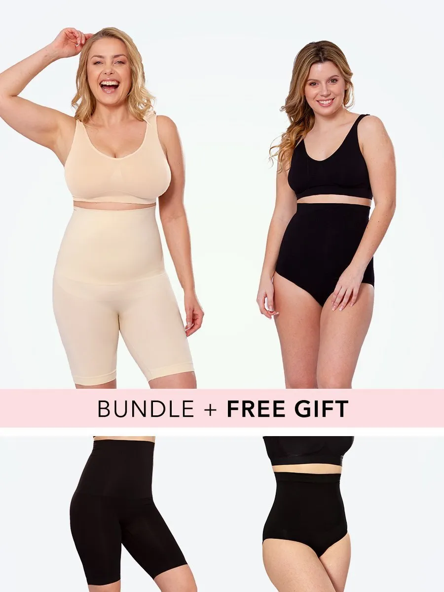 Bundle Empetua™ - 1 High Waisted Shaper Panty   1 High Waisted Shaper Shorts