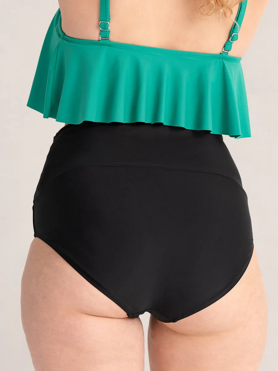 Bundle Shapermint Essentials - 1 Swim Bottom   1 Ruffled Bikini Top