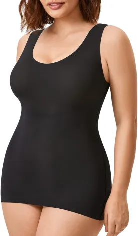DELIMIRA Women's Shapewear Tummy Control Tank Tops Plus Size Seamless Camisole