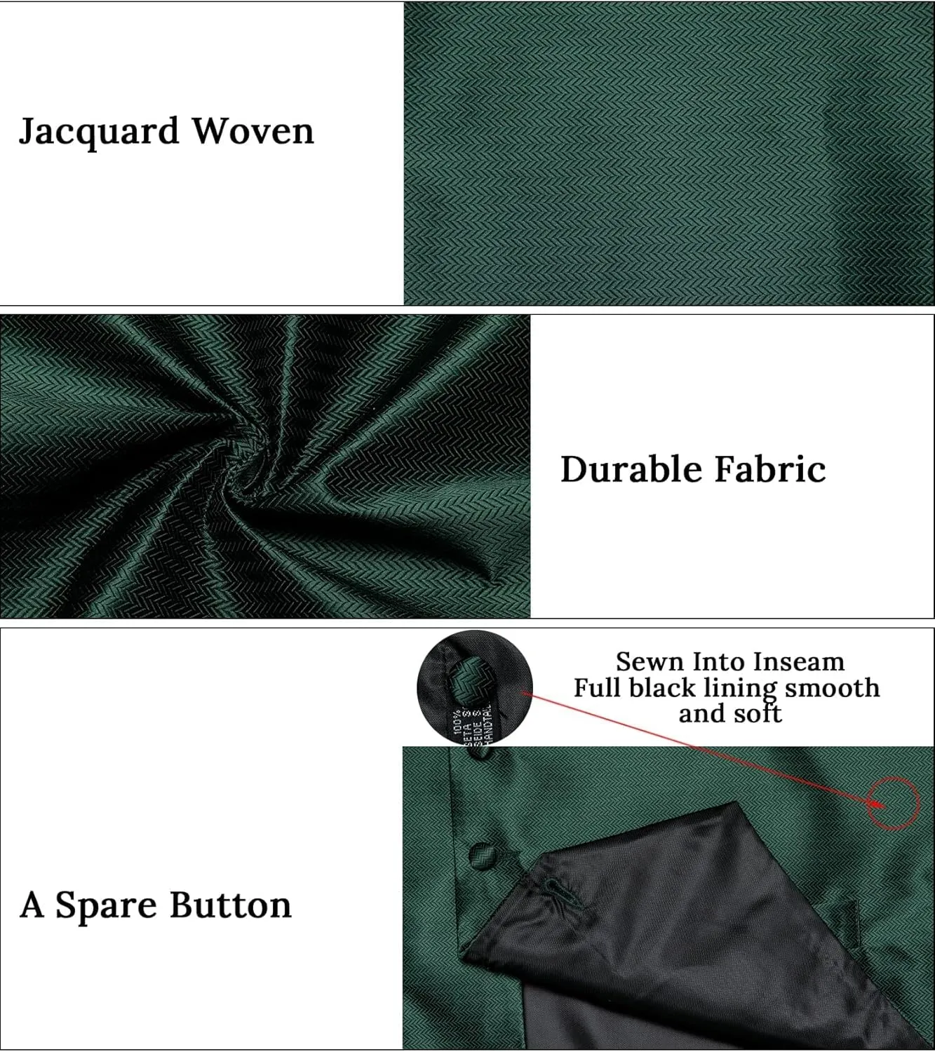 DiBanGu Mens Paisley Suit Waistcoat Silk Dress Vest and Necktie Pocket Square Cufflinks for Wedding Party