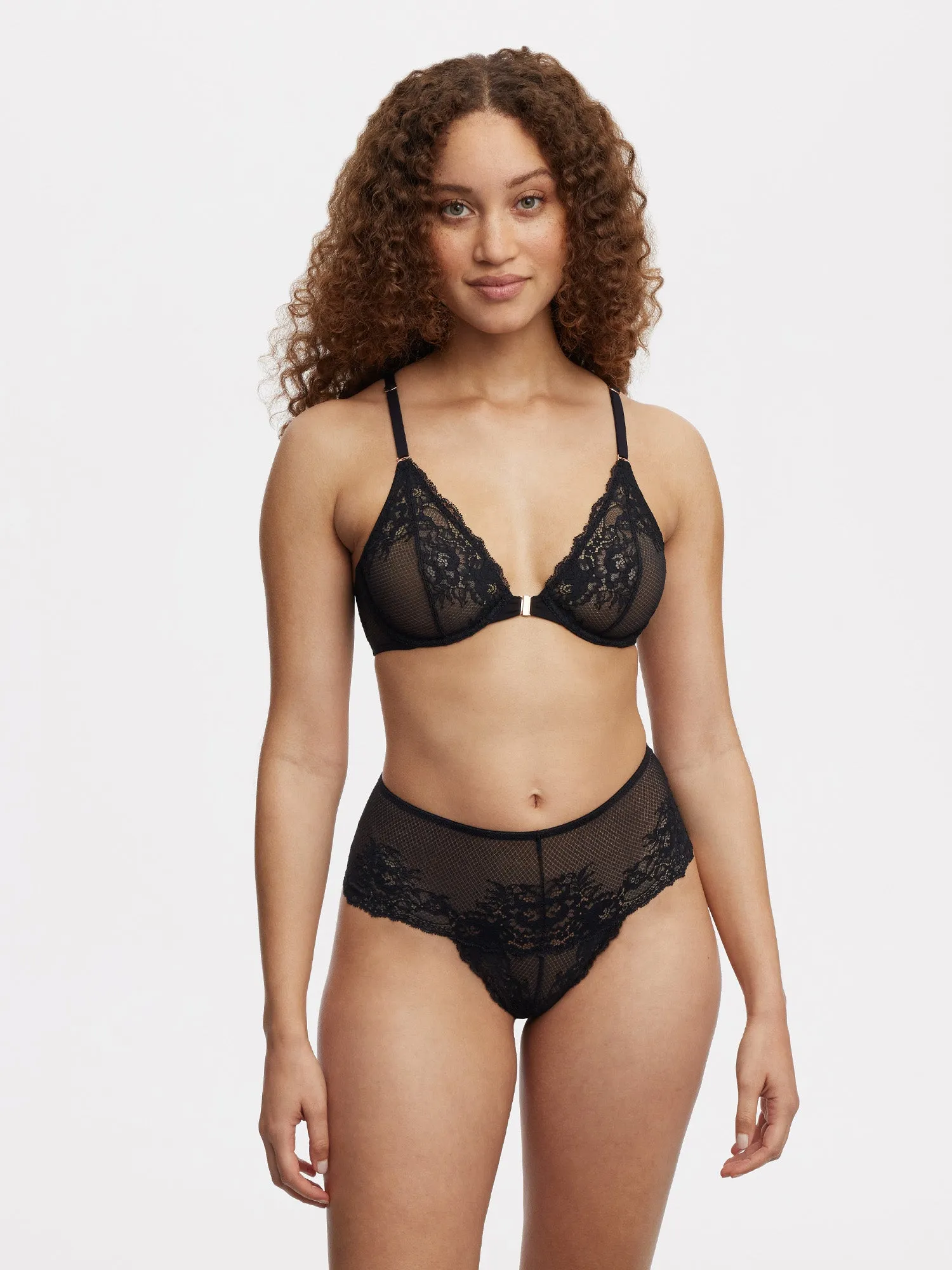Flaunt Lace High Waist Thong