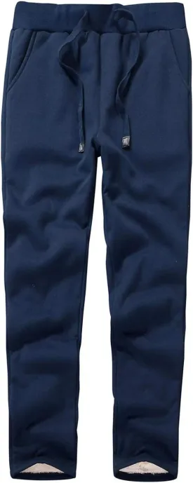 Flygo Womens Warm Fleece Pants Sherpa Lined Sweatpants Active Running Joggers Pants
