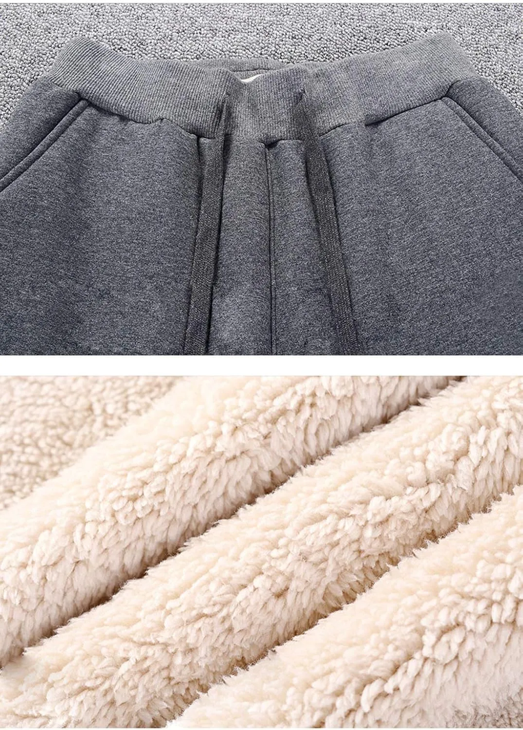 Flygo Womens Warm Fleece Pants Sherpa Lined Sweatpants Active Running Joggers Pants