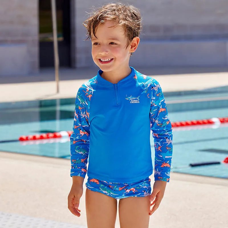 Funky Trunks - Fin Swimming - Toddler Boys Zippy Rash Vest