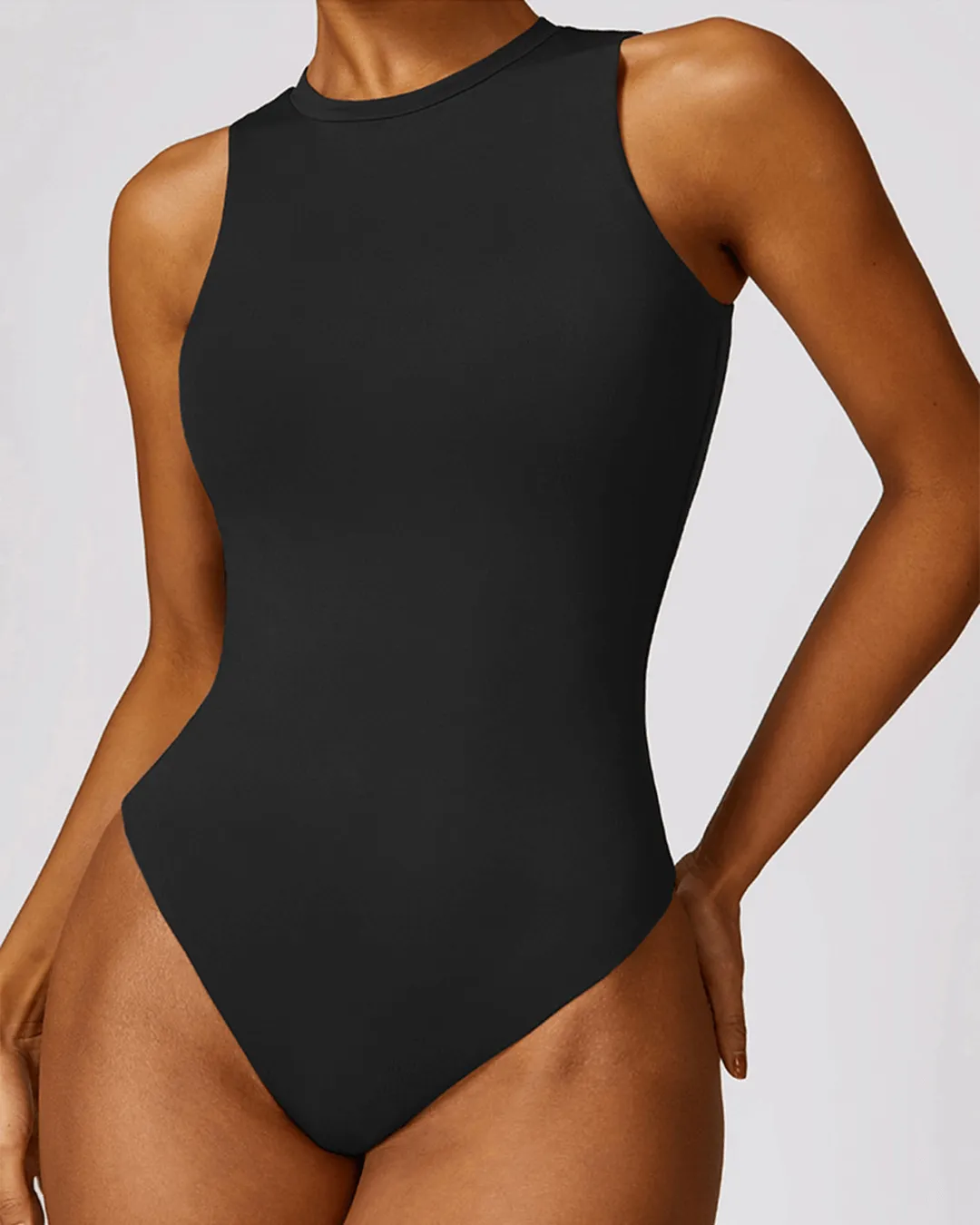 High Neck Bodysuit - Shapewear - Black
