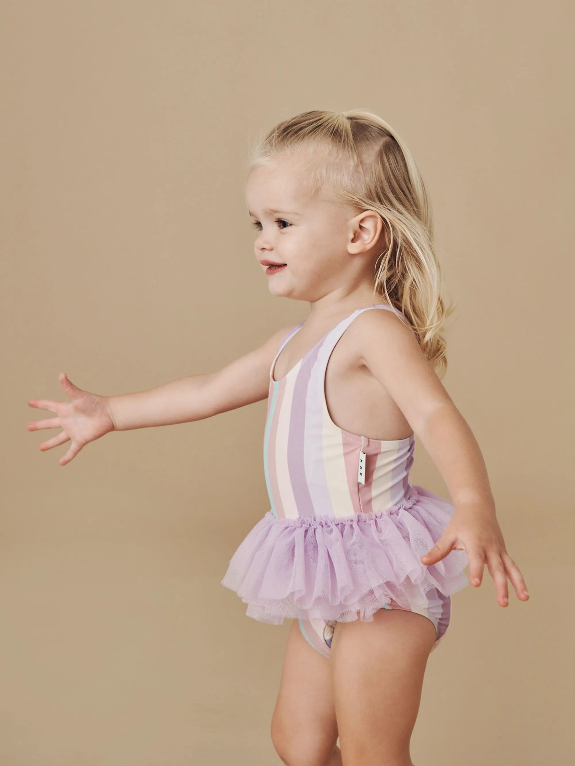 Huxbaby Stripe Ballet Swimsuit