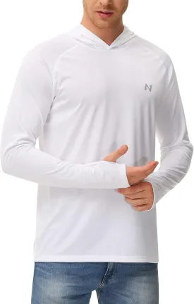 isnowood Sun Shirt UPF 50  Men's Fishing Long Sleeve UV Protection Hoodie Hiking Rash Guard Swimming Running