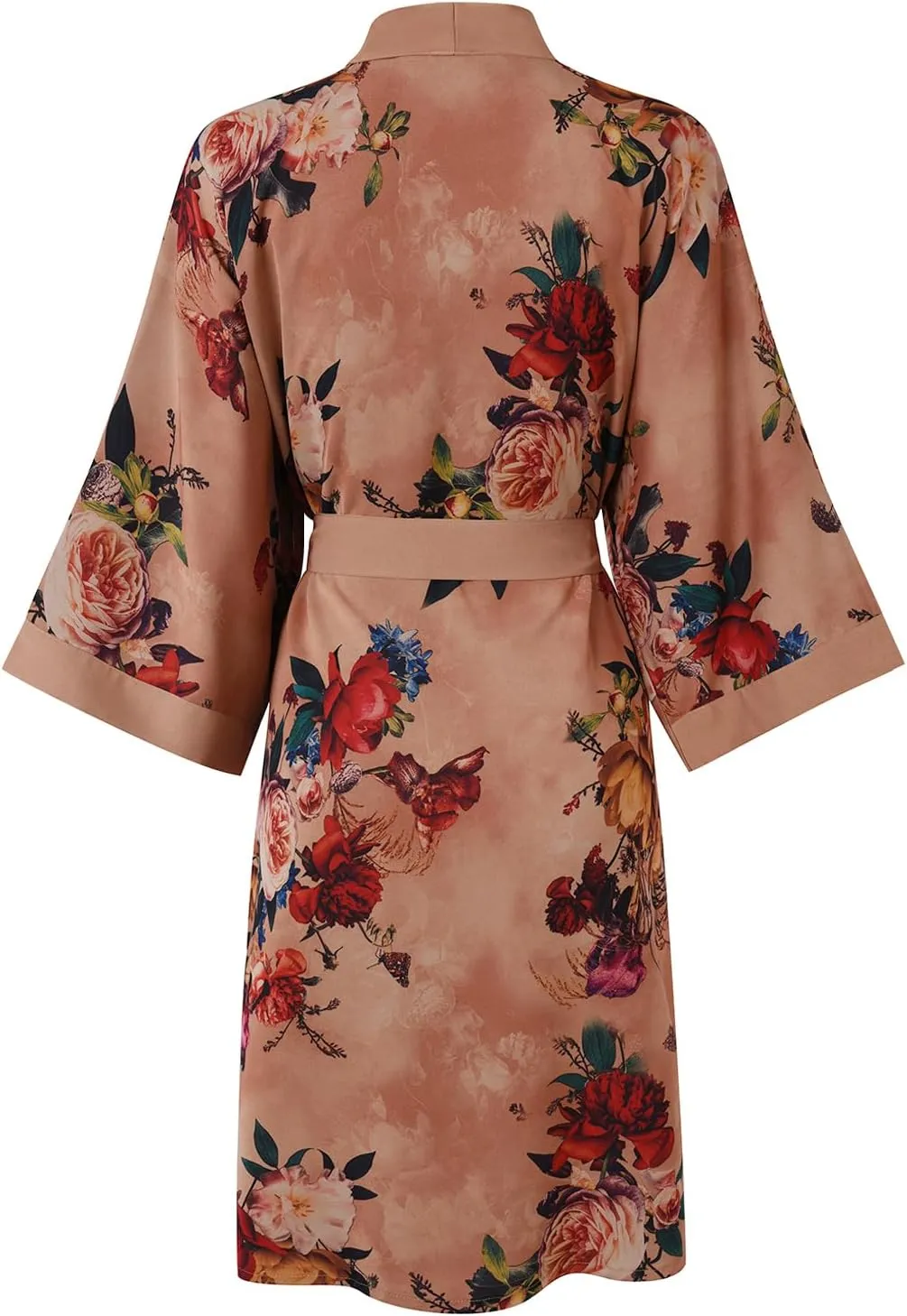 Ledamon Women's Kimono Short Robe for Women - Pocket Floral Bathrobe Nightgown