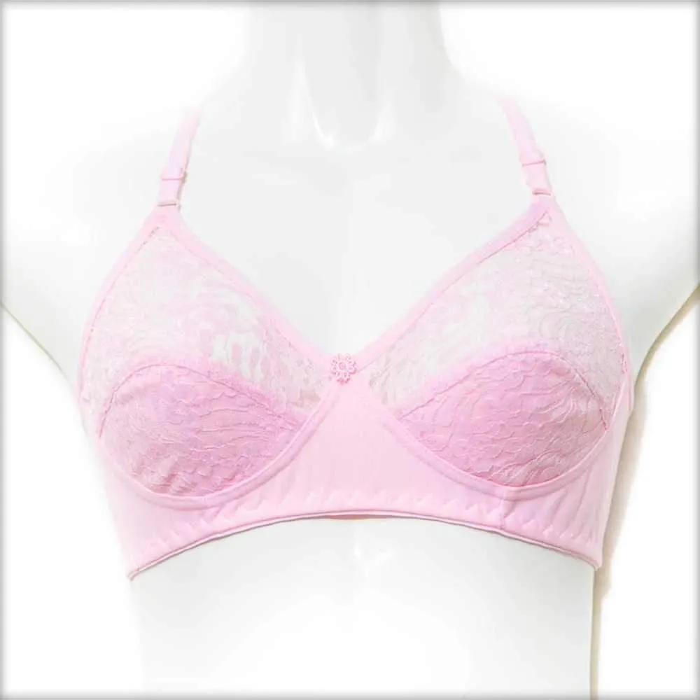 Madam FAB Pink Non Padded Net Bra