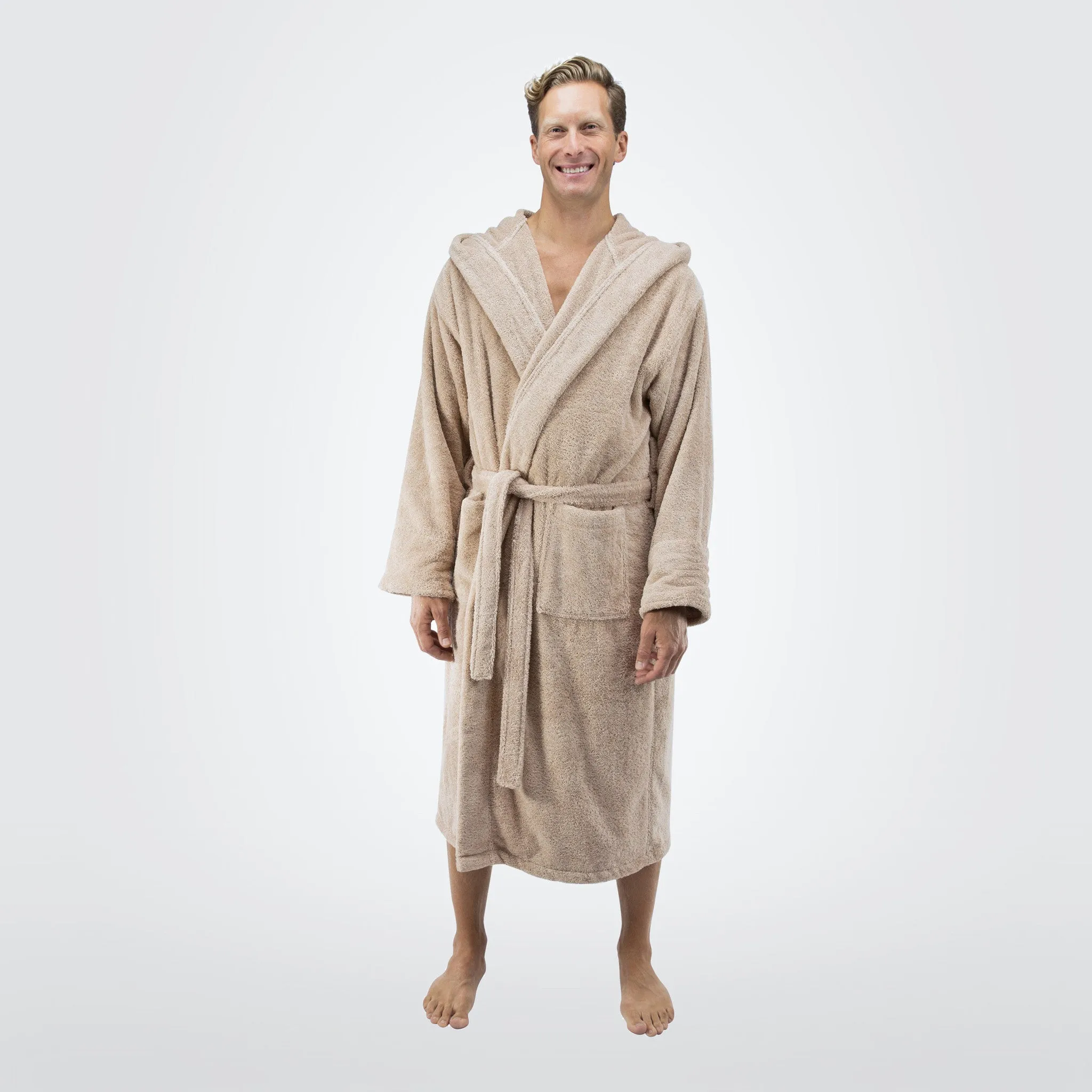Men's 20 oz. Deluxe Turkish Cotton Hooded Bathrobe