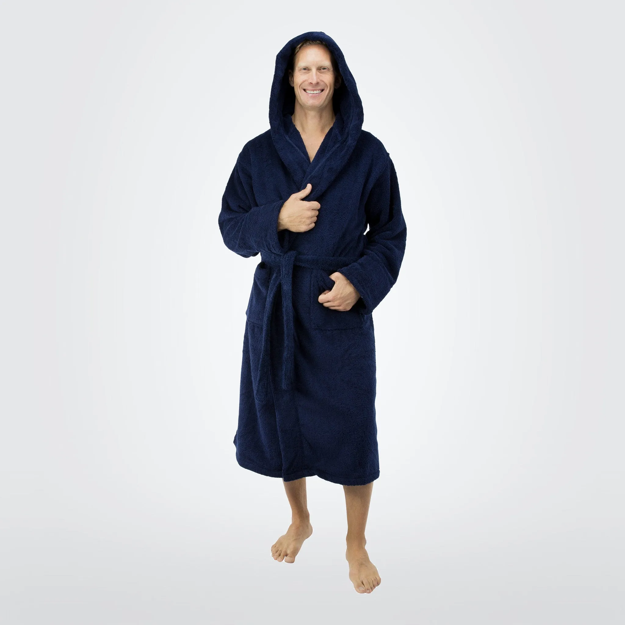 Men's 20 oz. Deluxe Turkish Cotton Hooded Bathrobe