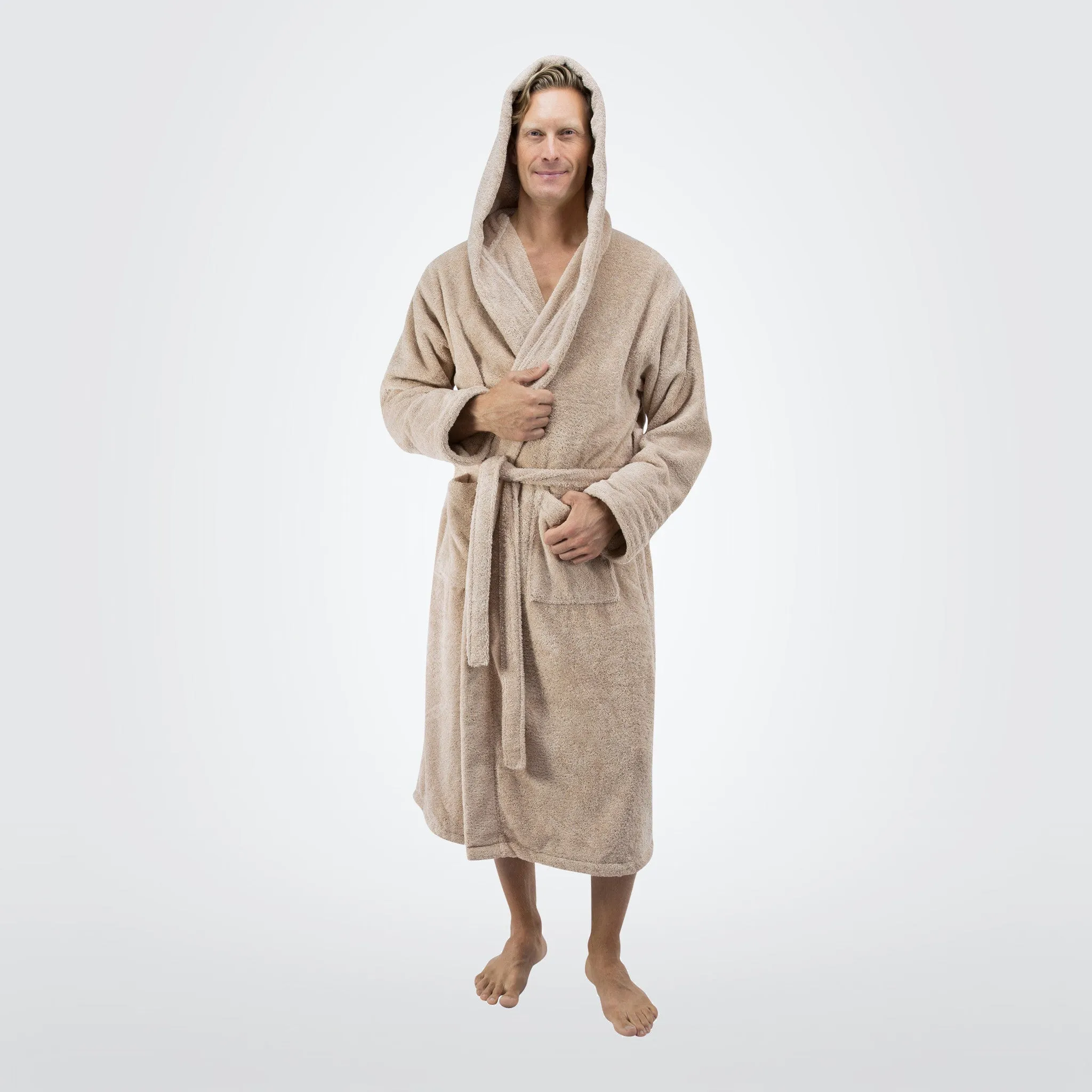 Men's 20 oz. Deluxe Turkish Cotton Hooded Bathrobe