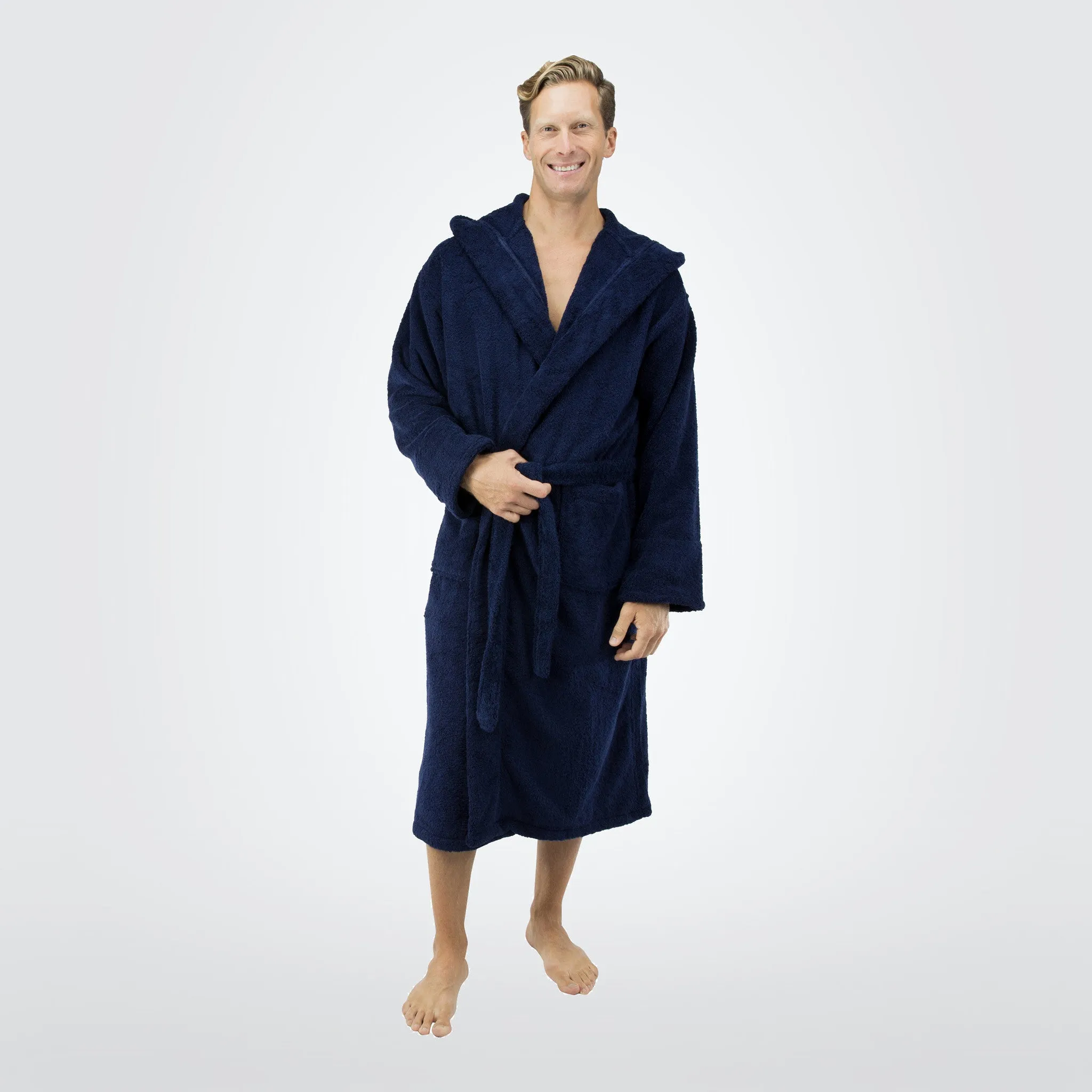 Men's 20 oz. Deluxe Turkish Cotton Hooded Bathrobe