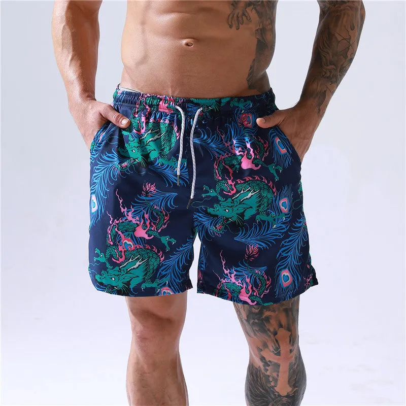 Men's Swimming Trunks Printed Beach Swimming Pants