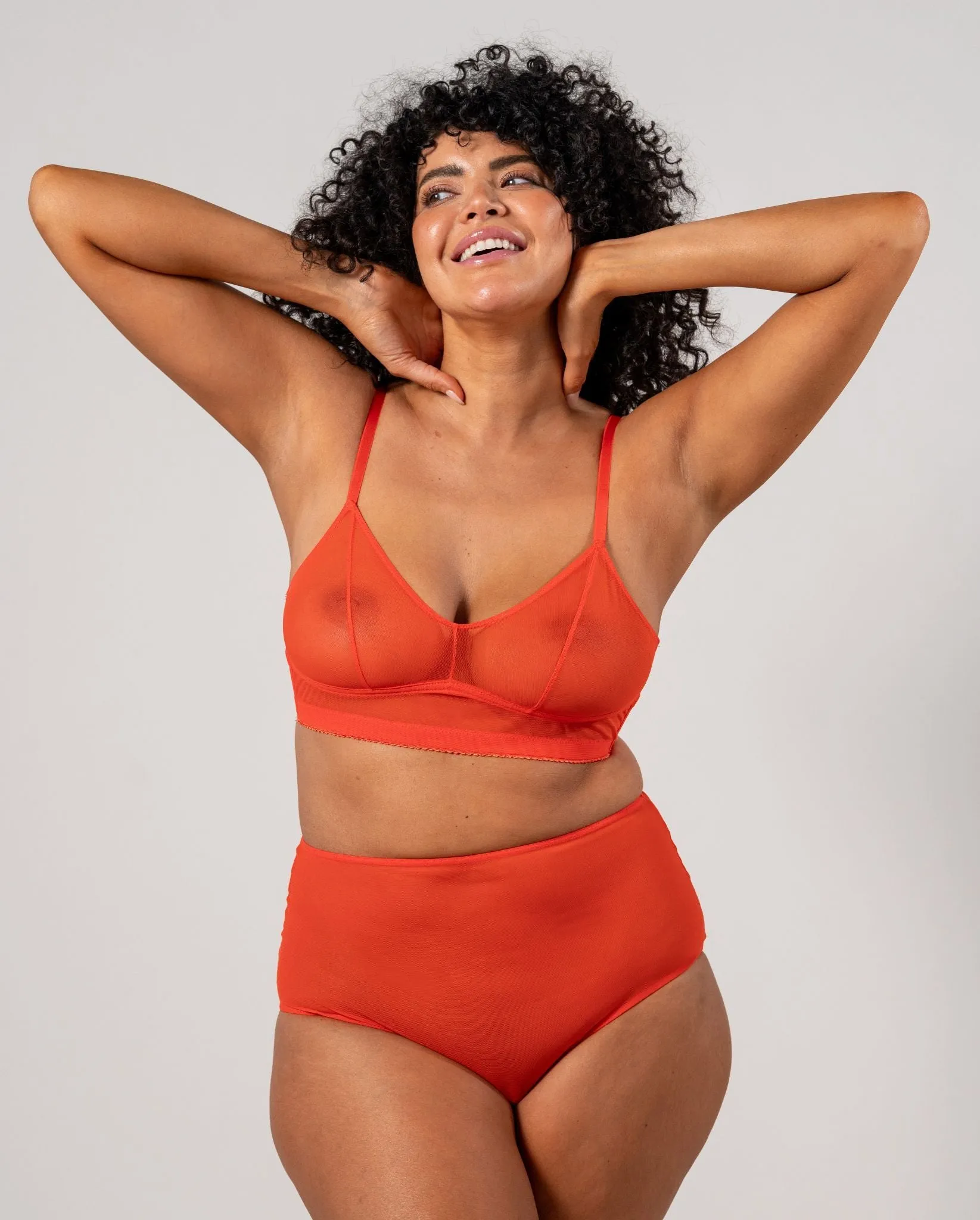 Mesh Highwaist Briefs Pack Fiery Red