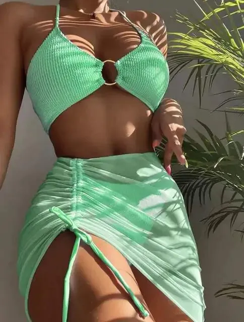 New Allure Mesh Skirt Swimsuit Set