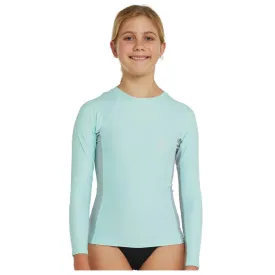 O'Neill Girls Classic UV Long Sleeve Rash Vest RG3346GA2FOG - Fog/Lbl