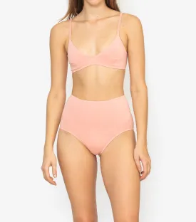 Organic High Waisted Brief - Rose