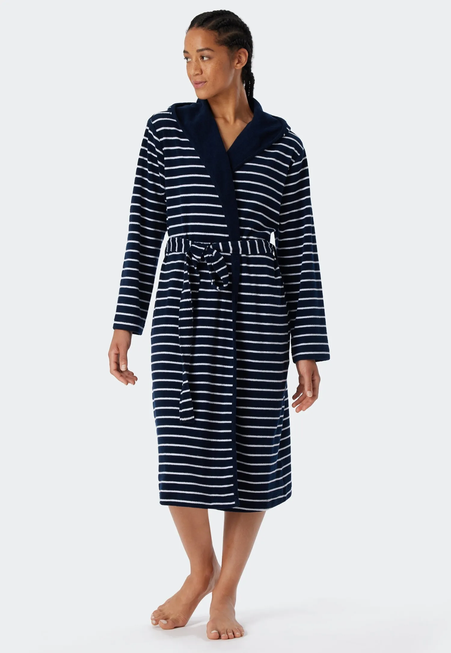 Schiesser -  Feather Terry - Bathrobe Light Terry Striped