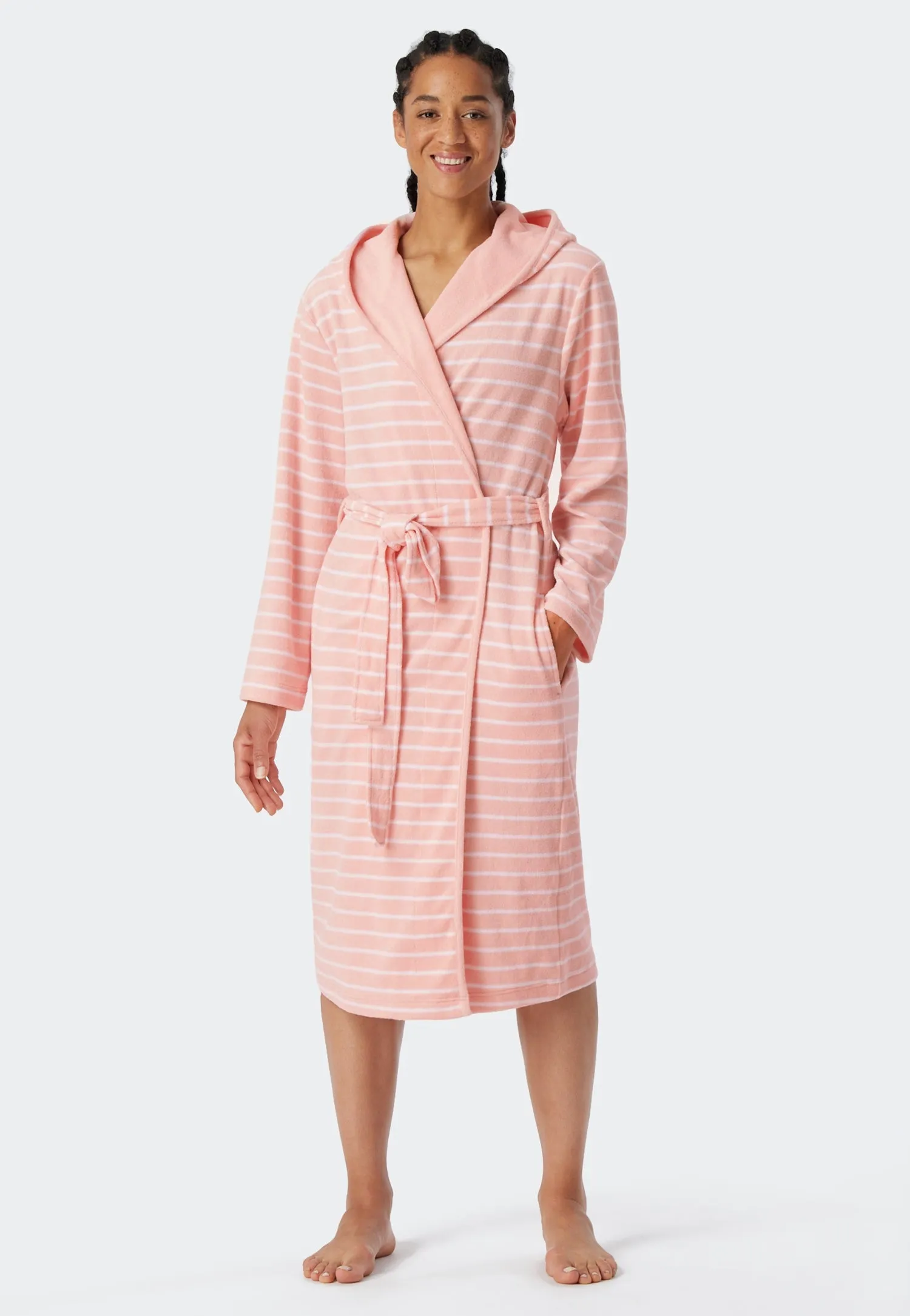 Schiesser -  Feather Terry - Bathrobe Light Terry Striped