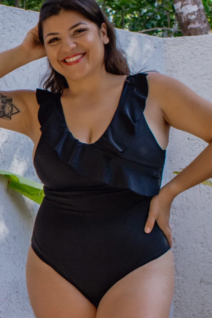Seychelles Black One-Piece Swimsuit