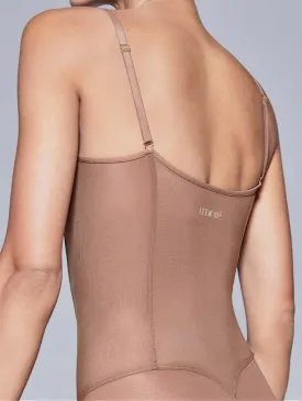 Shaping Power Mesh V-Neck Body | Nude Olive