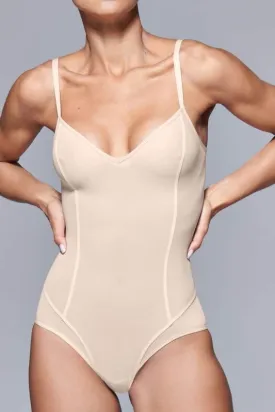 Shaping Power Mesh V-Neck Body Vivid Champagne