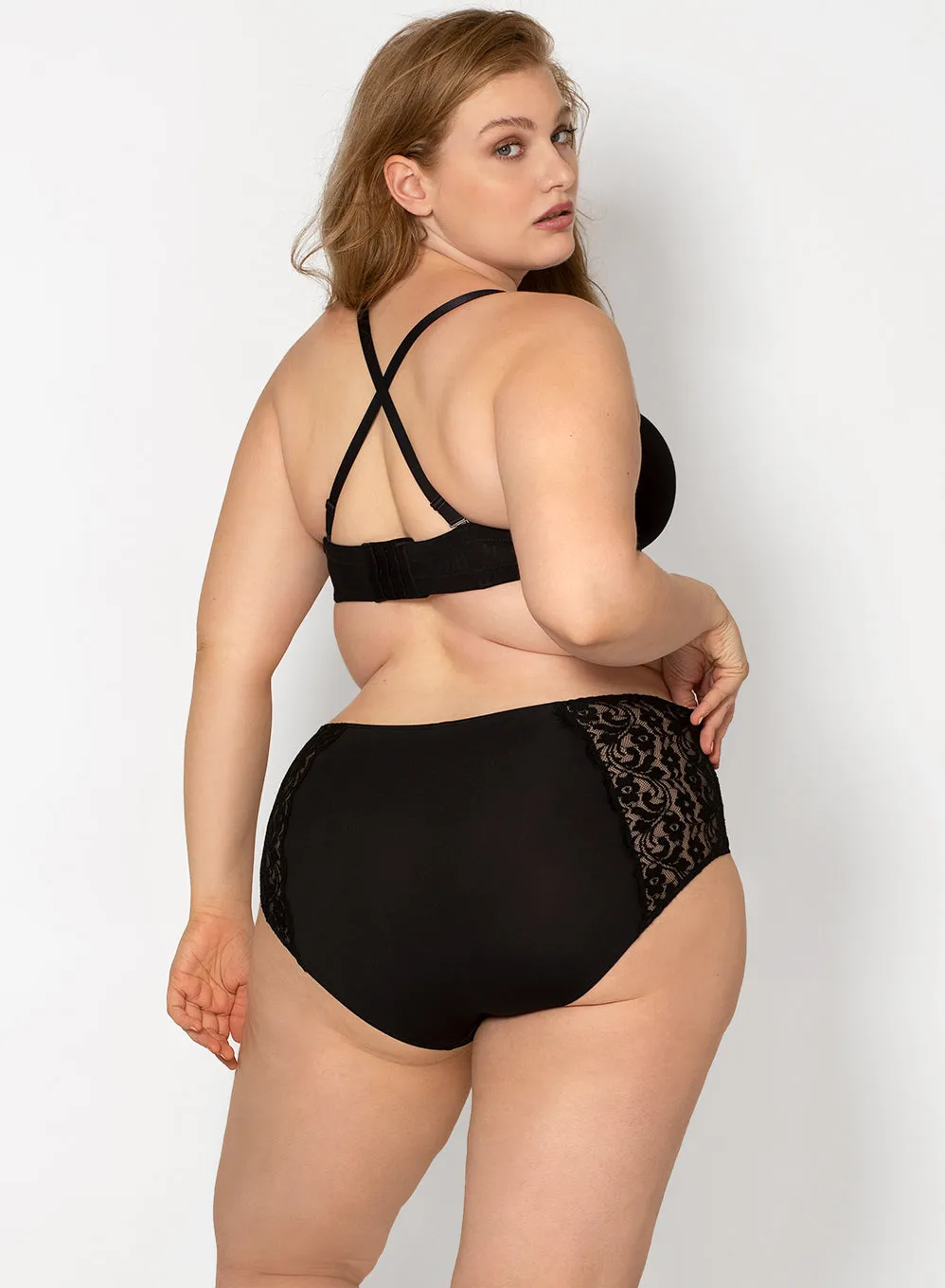 Signature Lace High Waisted Panty 2 Pack | Anthracite/Black Hue