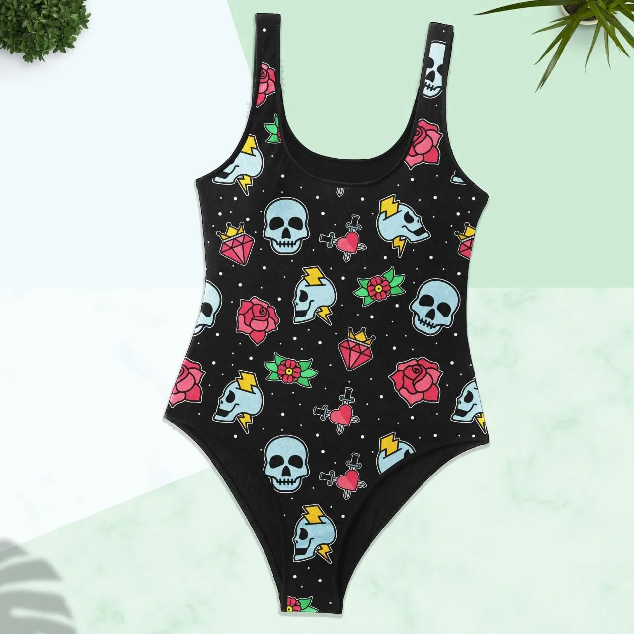 Skull And Diamond Women's Classic One-Piece Swimsuit
