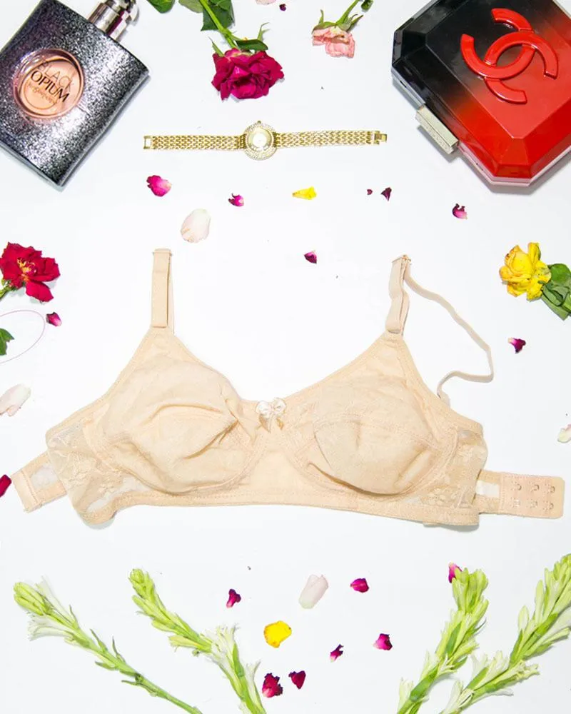 Soft Net Bra - Skin - Non Padded & Non Wired Bra - 735