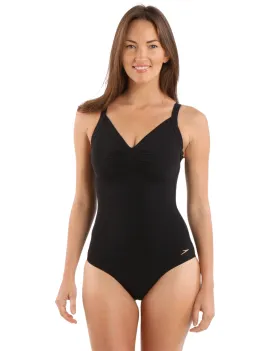 Speedo Watergem Body Sculpture Womens Swimsuit -  Black