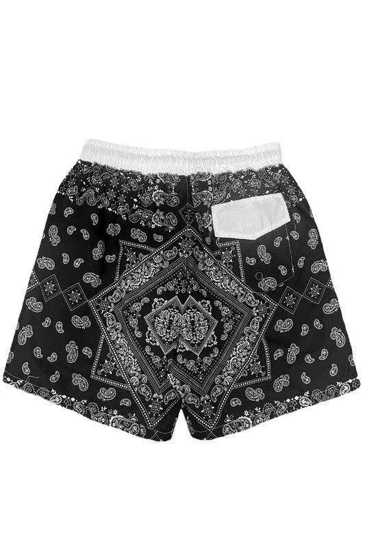 Swimwear - Paisley Bandana Print Swimming Shorts