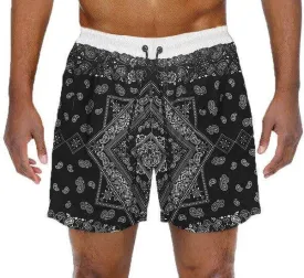 Swimwear - Paisley Bandana Print Swimming Shorts