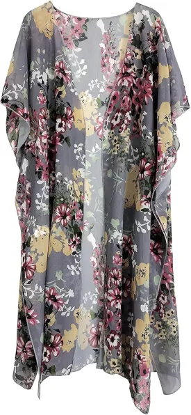 tagunop Women's Kimono Swimsuit Coverups Floral Print Summer Beach Cover Up Casual Resort Wear