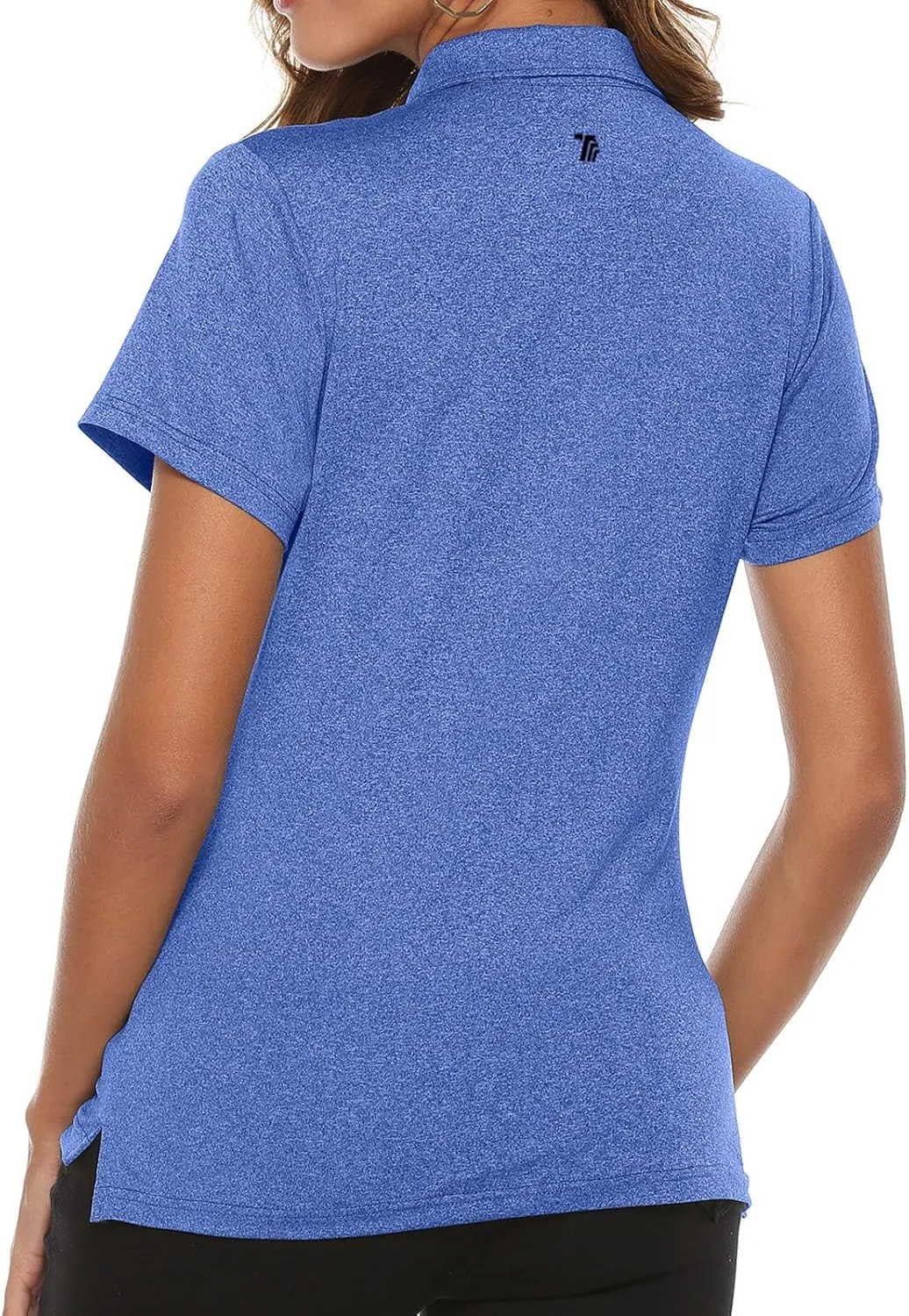 TBMPOY Women's Golf Polo Short Sleeve Shirts Lightweight Moisture Wicking Collared T Shirt Quick Dry 4-Button