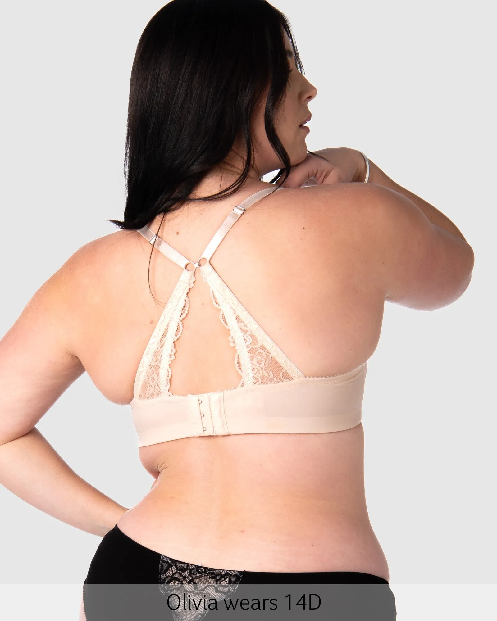 Temptation Lace Nursing Bra - Powder