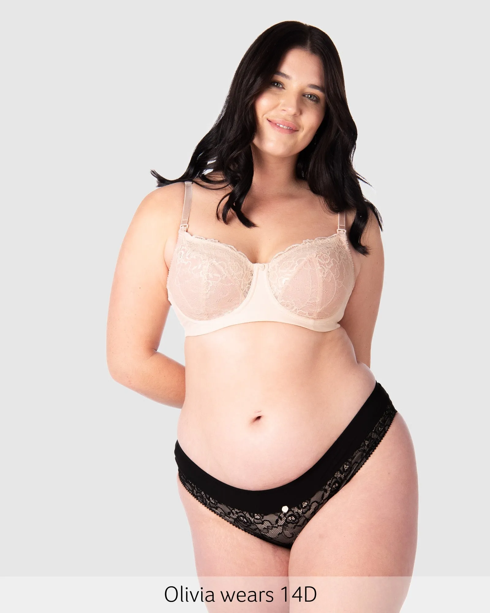 Temptation Lace Nursing Bra - Powder