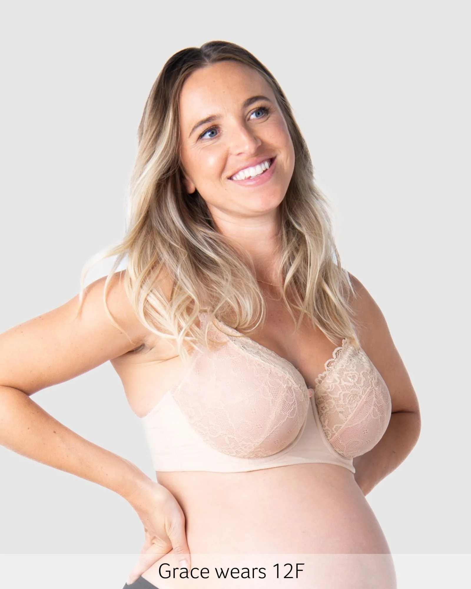 Temptation Lace Nursing Bra - Powder