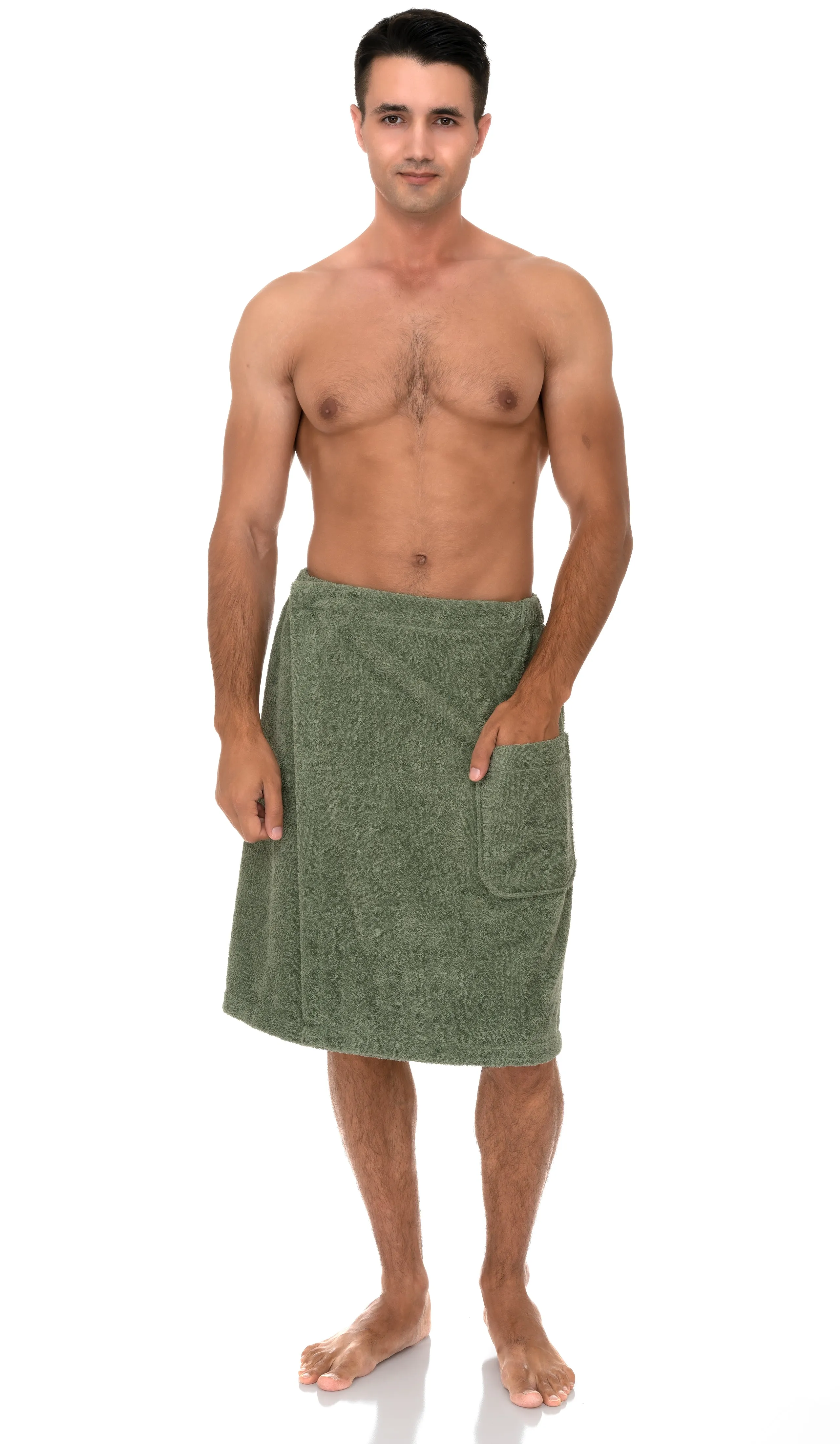 TowelSelections Men's Wrap, Shower & Bath Terry Towel with Snaps