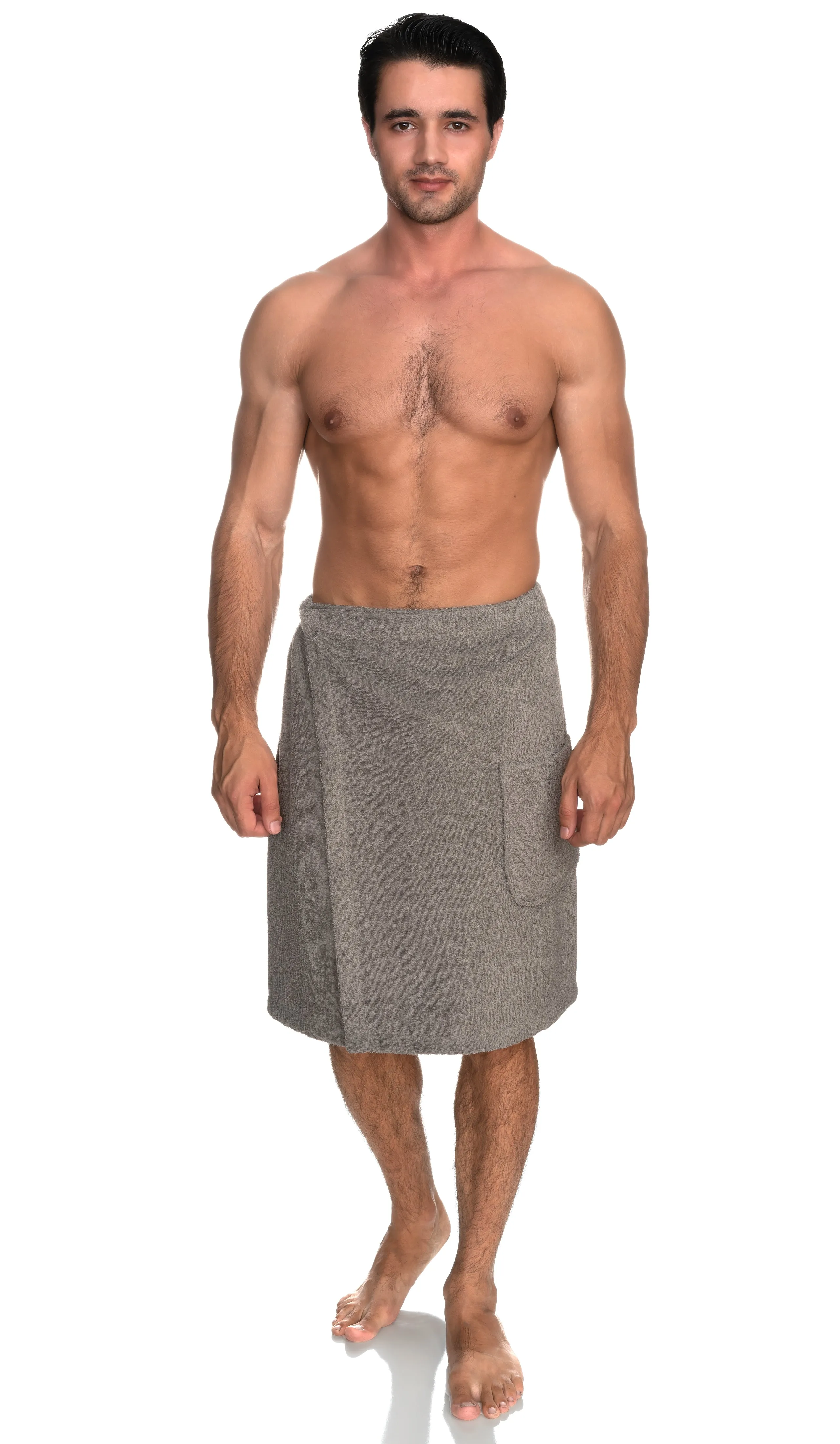 TowelSelections Men's Wrap, Shower & Bath Terry Towel with Snaps
