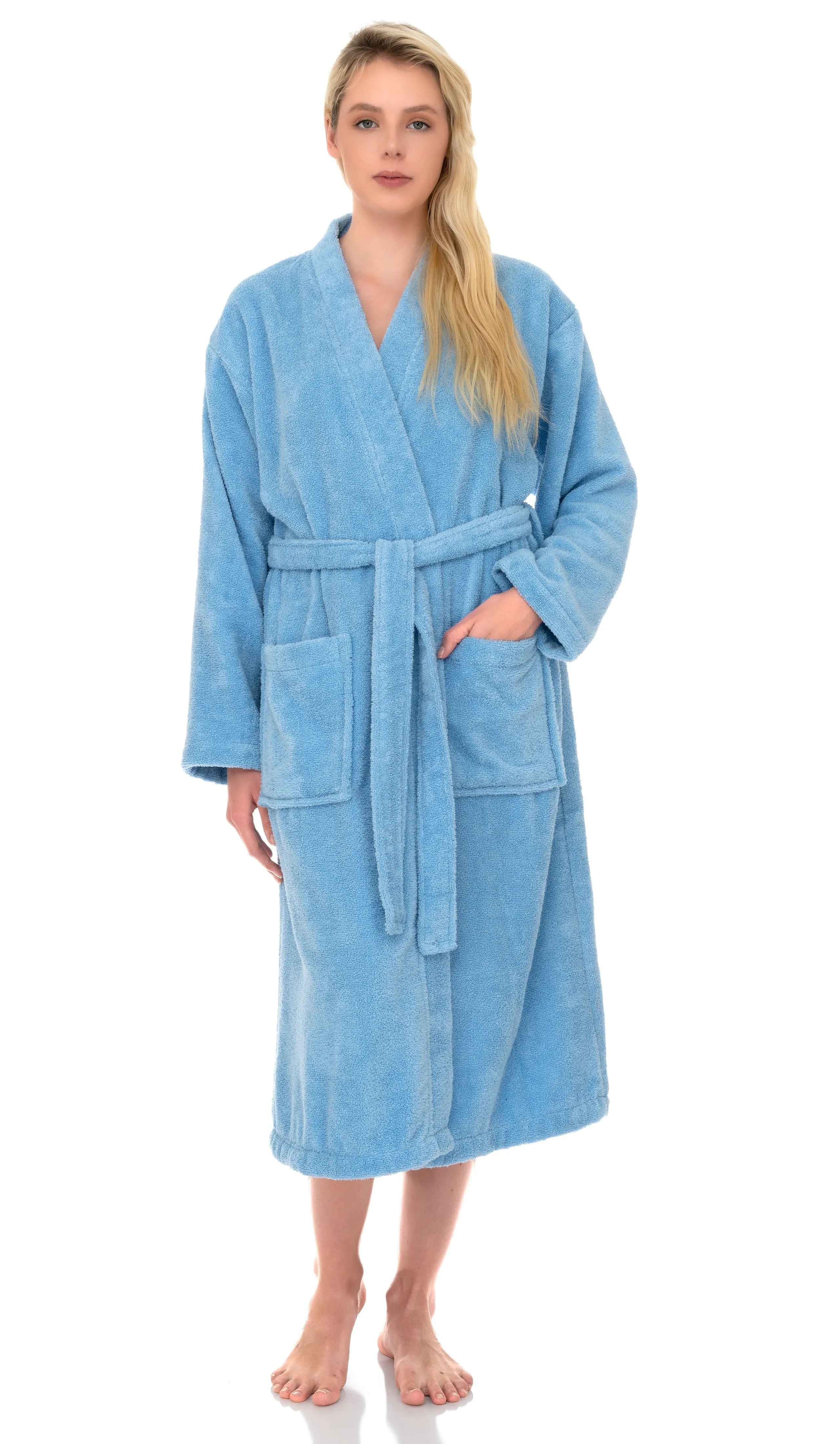 TowelSelections Women's Kimono Robe Cotton Terry Cloth Luxury Bathrobe