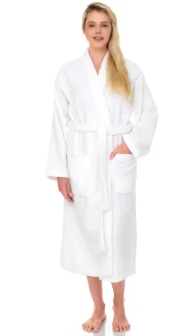TowelSelections Women's Kimono Robe Cotton Terry Cloth Luxury Bathrobe